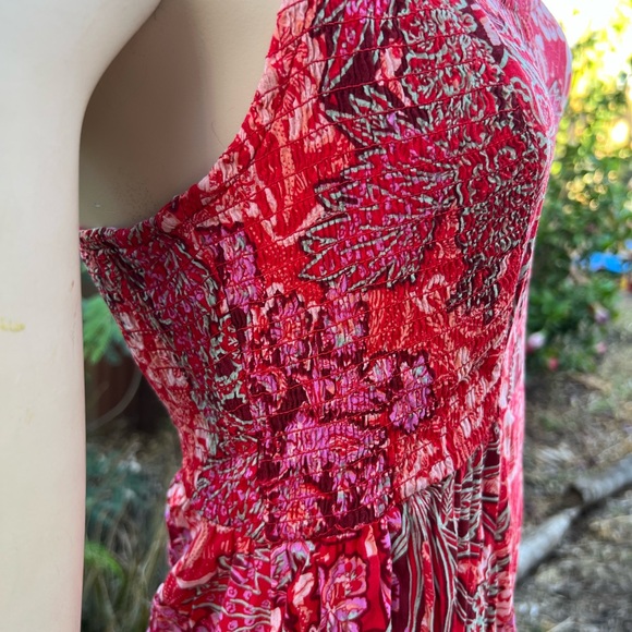 Intimately Free People Asymmetrical Red Floral Dress - Picture 6 of 11